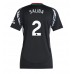 Maillot de foot Arsenal William Saliba #2 Extérieur vêtements Femmes 2024-25 Manches Courtes